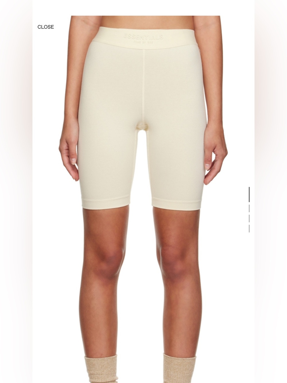 Fear of God Essentials Women's Cream Bike Shorts